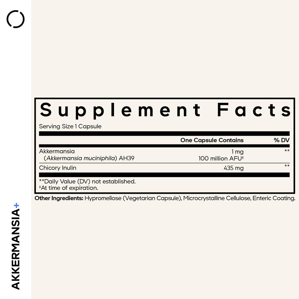 Close-up of Akkermansia muciniphila capsules