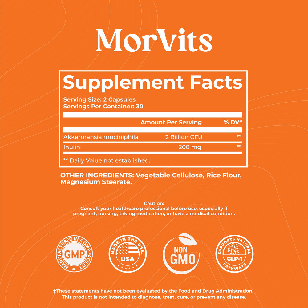 Product packaging label reading 'Akkermansia Probiotic'
