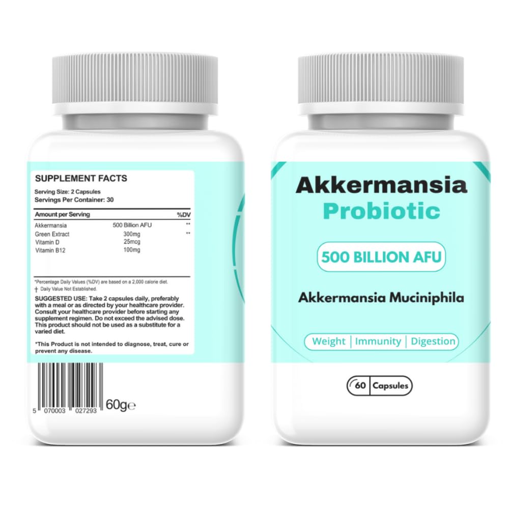 Packaging and bottle displaying 60 capsules