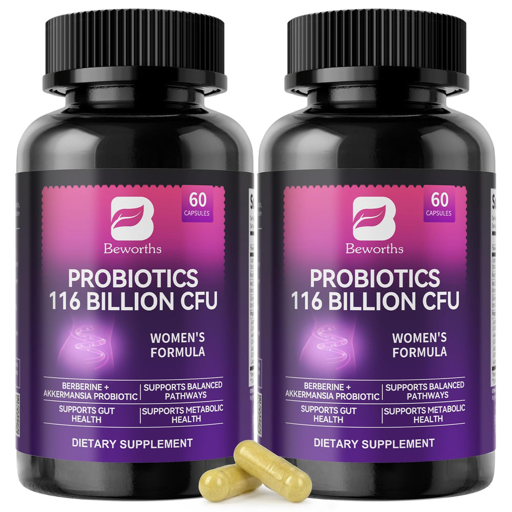 Akkermansia Probiotics with Berberine bottle on white background