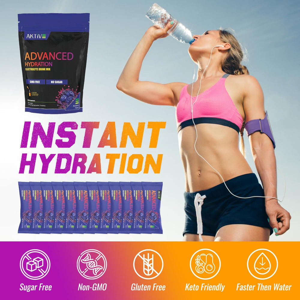 Aktive Supplements blueberry packets in travel kit for outdoor workouts