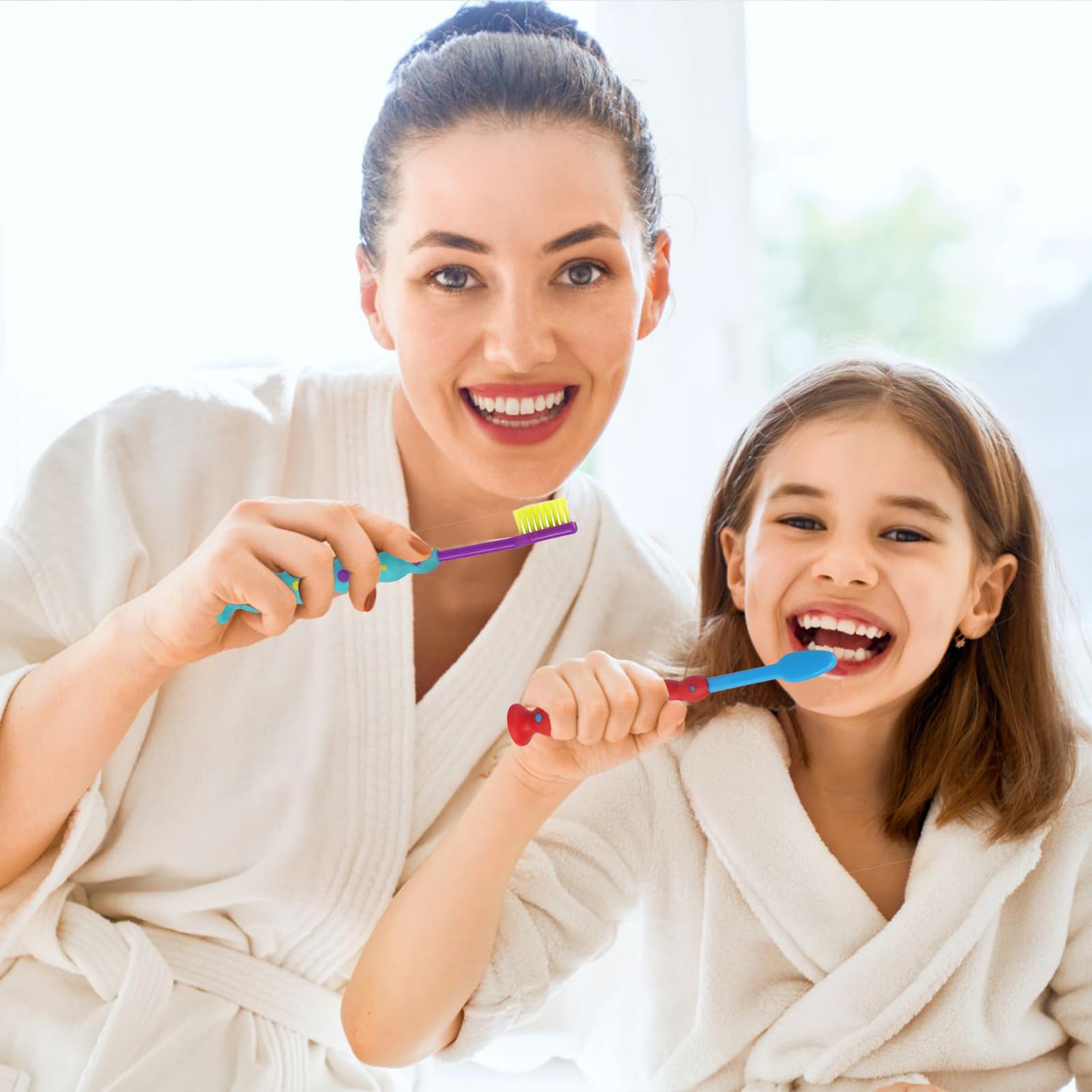Individually wrapped bulk kids toothbrushes for sharing and travel