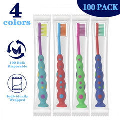 Pink candy-themed kids toothbrush with soft bristles and suction cup