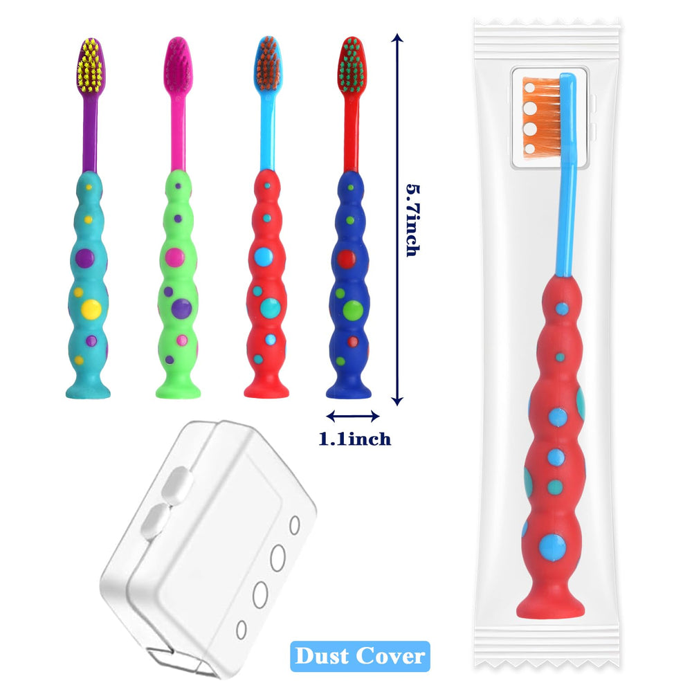 Pink candy-design kid toothbrush with soft bristles