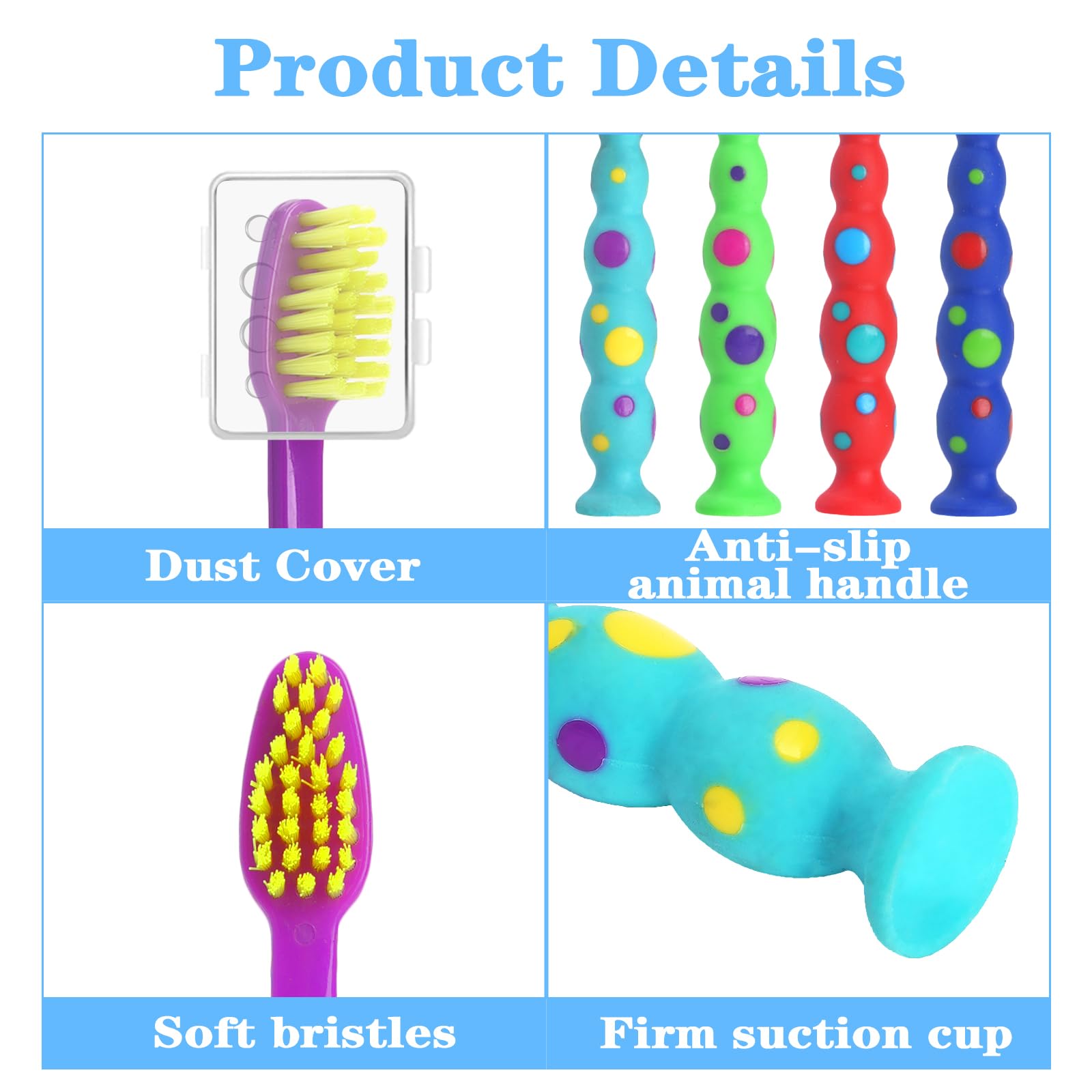 Purple candy-design kid toothbrush with soft bristles