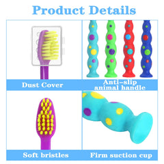 Purple candy-design kid toothbrush with soft bristles