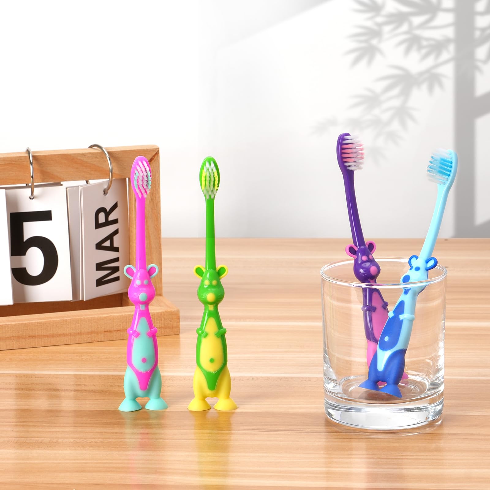 Toothbrush featuring suction cup for stability and grip