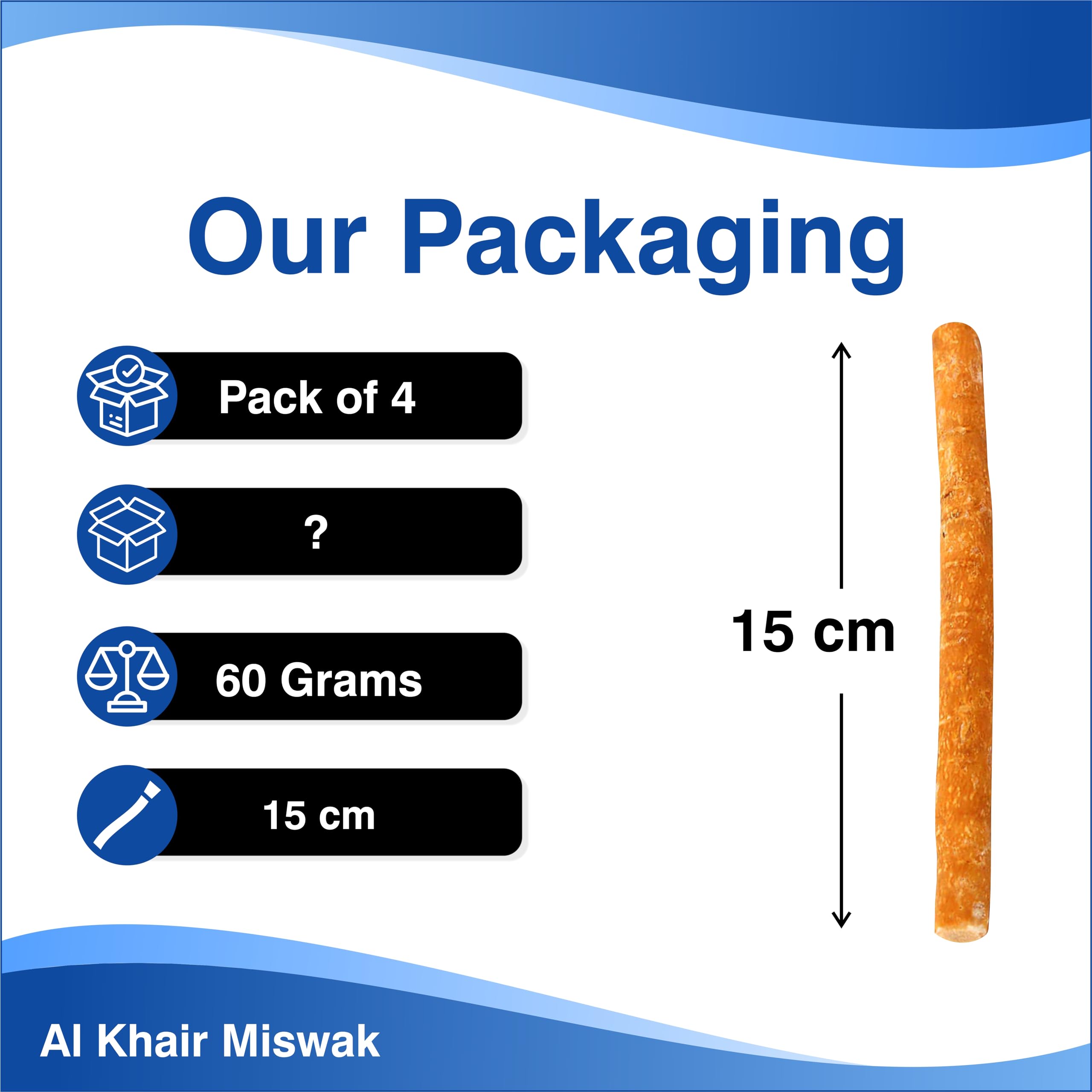 Organic Miswak sticks harvested from premium sources