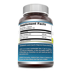 Back view of bottle showing supplement facts