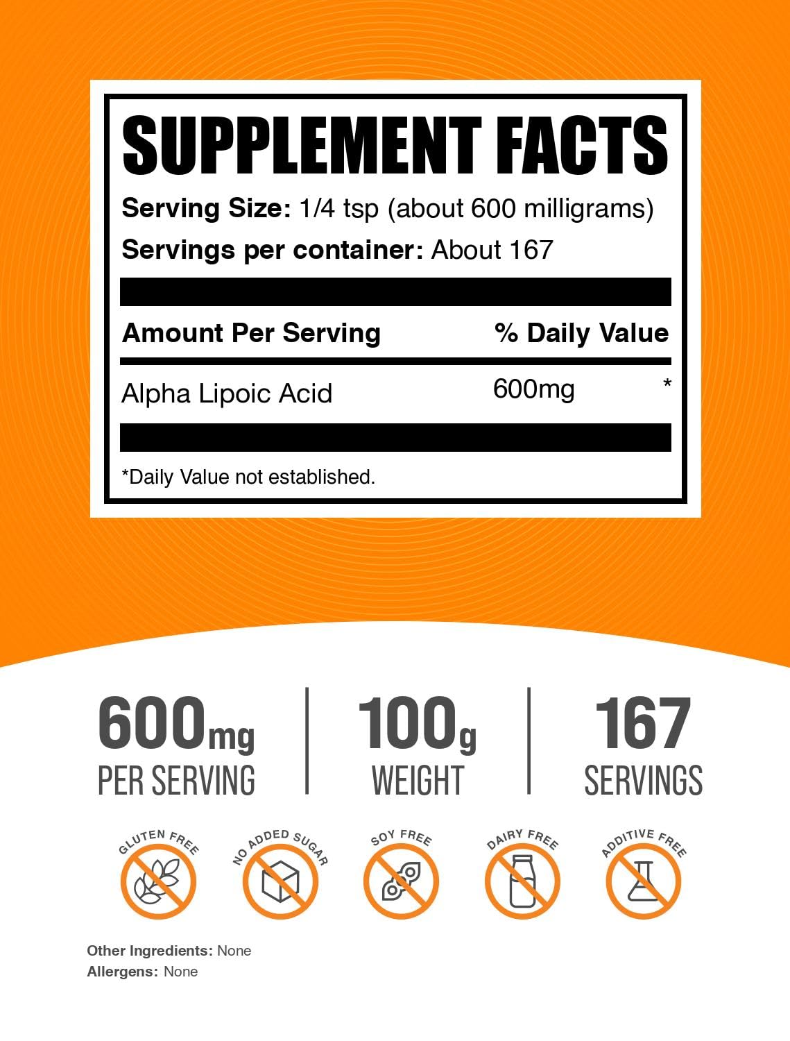 BulkSupplements Alpha Lipoic Acid powder packaging