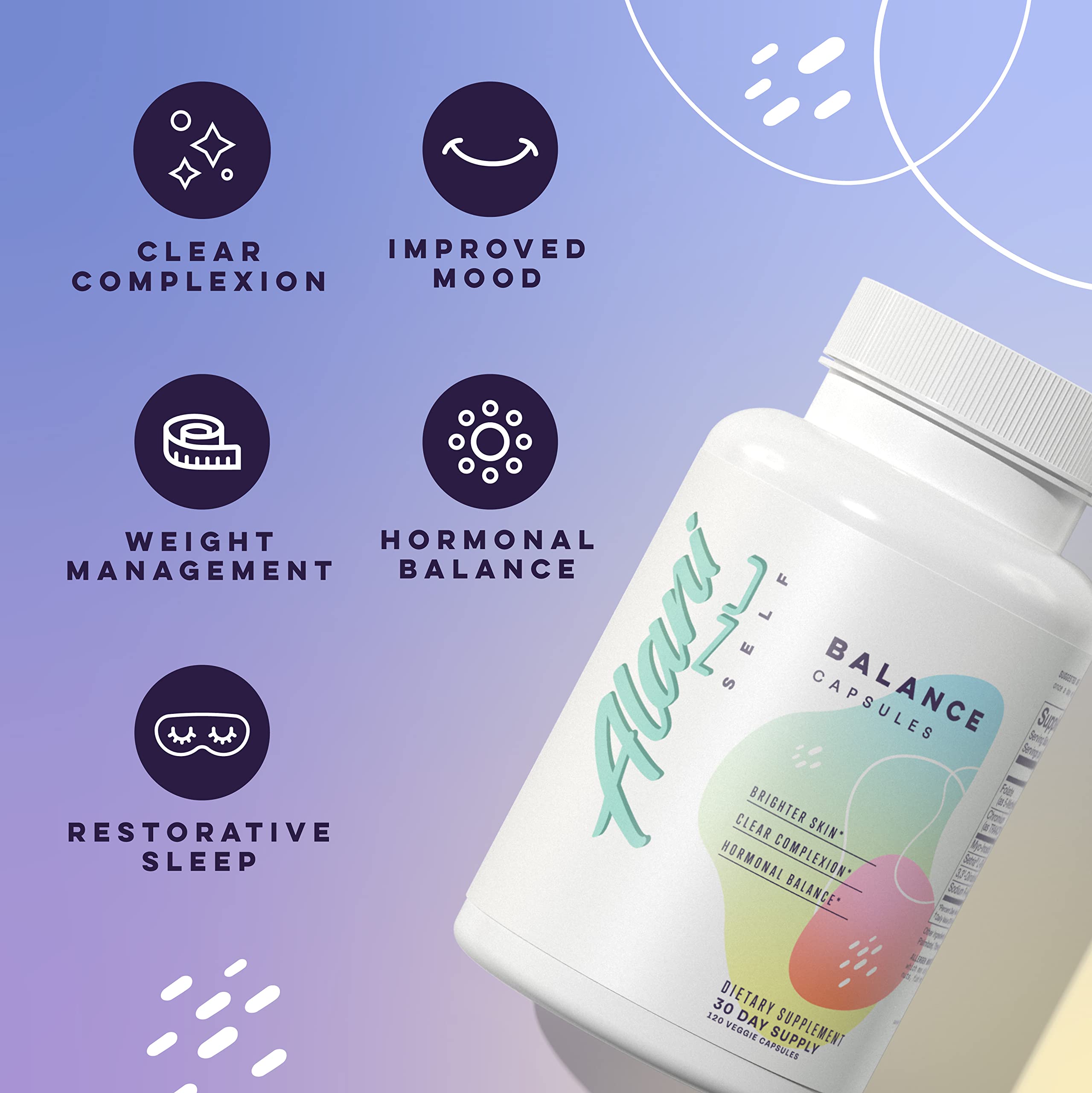 Close-up of L-Glutathione text on the Alani Nu Hormonal Balance label