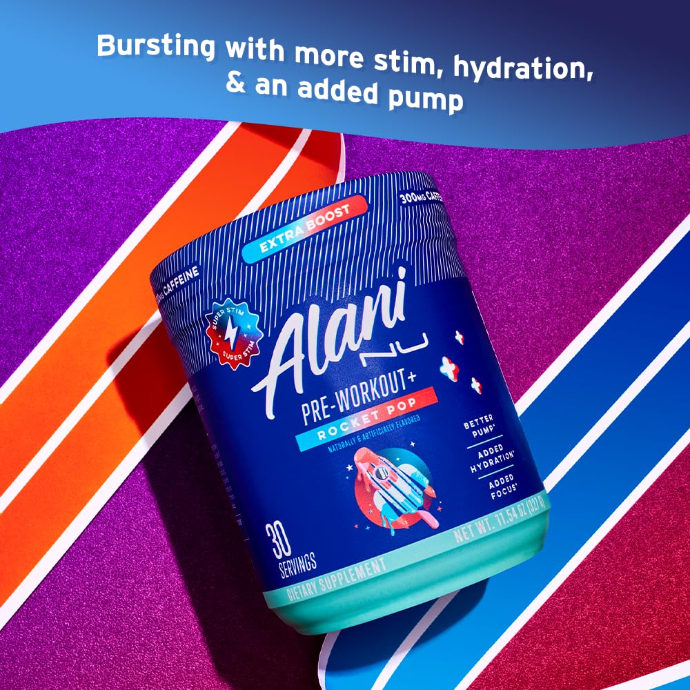 Alani Nu brand store product display with Rocket POP flavor