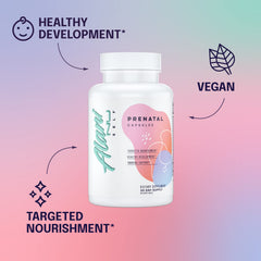Lifestyle image: pregnant woman taking prenatal vitamins