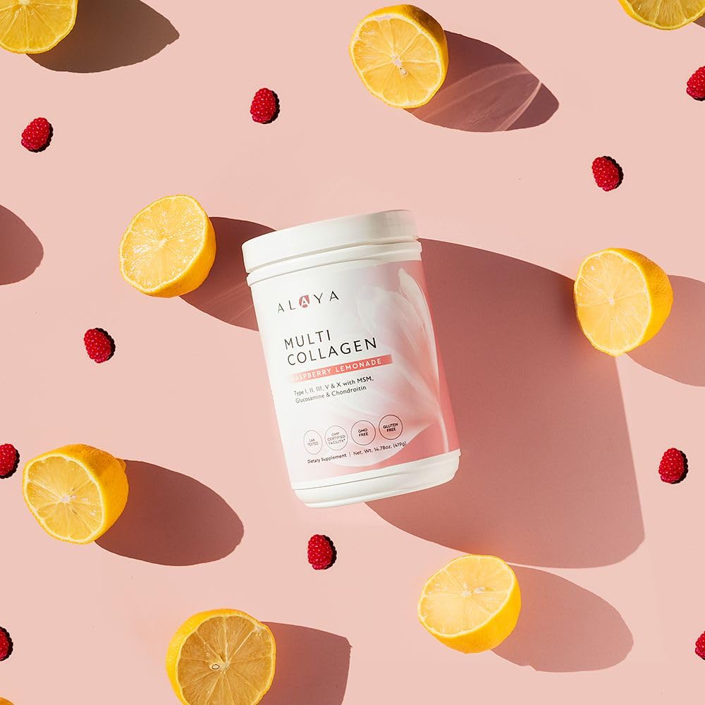 Collagen powder being stirred into a beverage