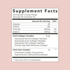 Packshot back view with nutrition panel for Alaya Vanilla collagen