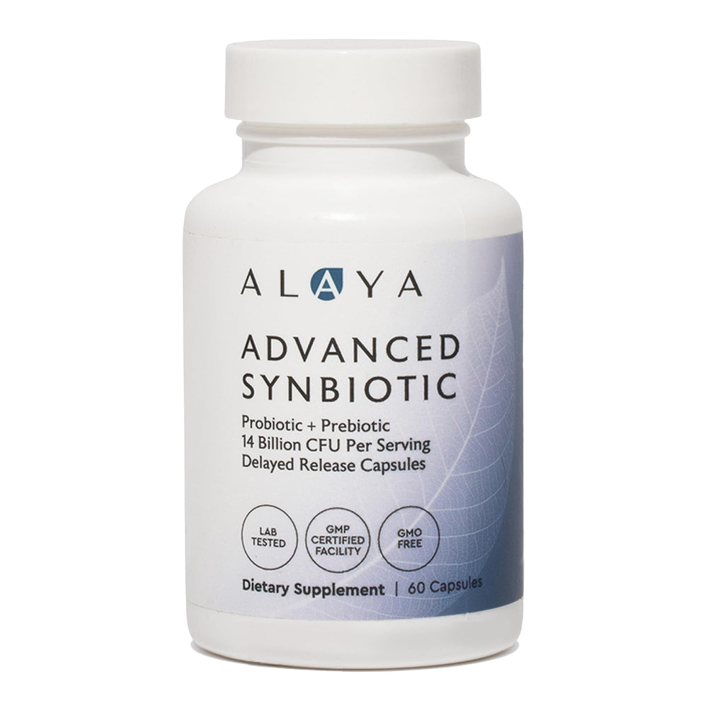 Alaya Naturals Advanced Synbiotic bottle label