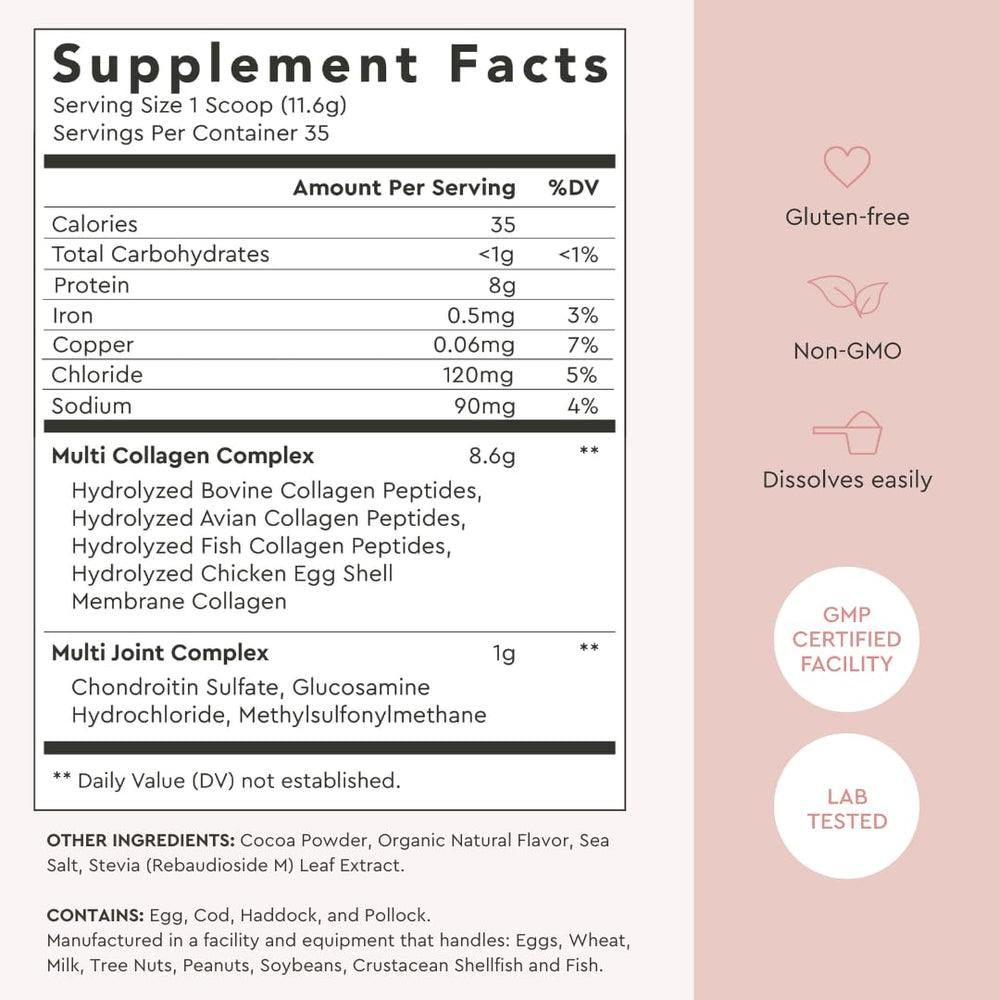 Dissolving Alaya chocolate collagen powder in liquid