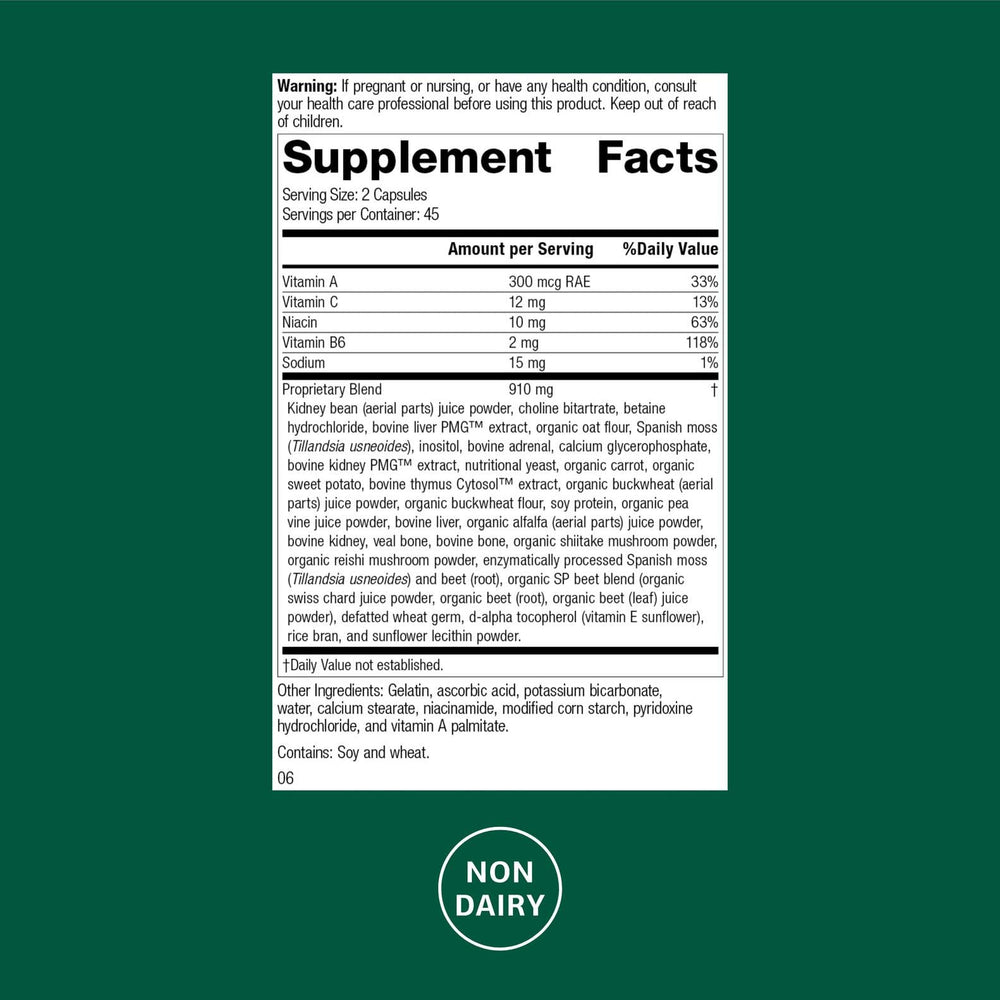 Albaplex bottle side label with nutrition facts