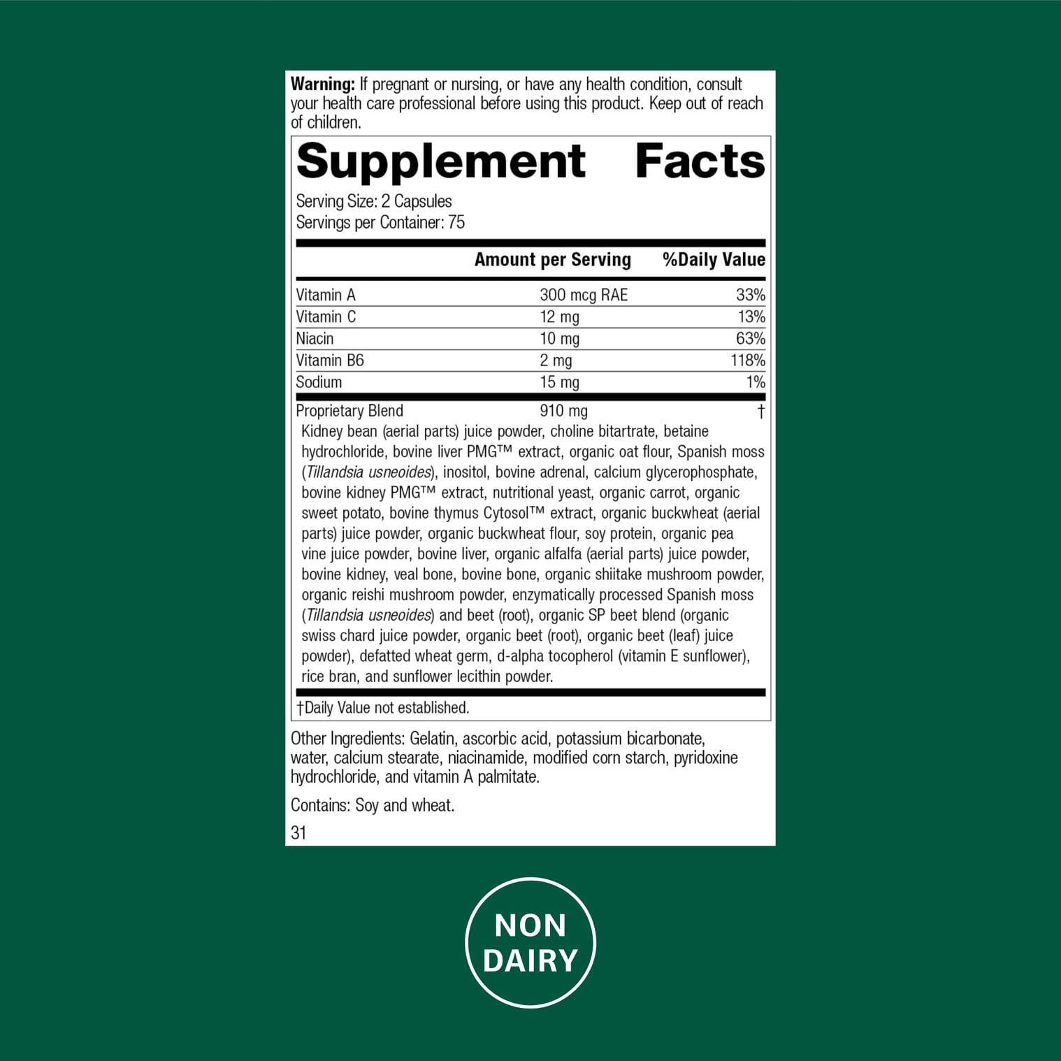 Albaplex capsules close-up illustrating non-dairy liver support.