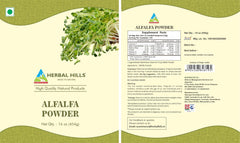 Alfalfa powder with scoop for precise measurement