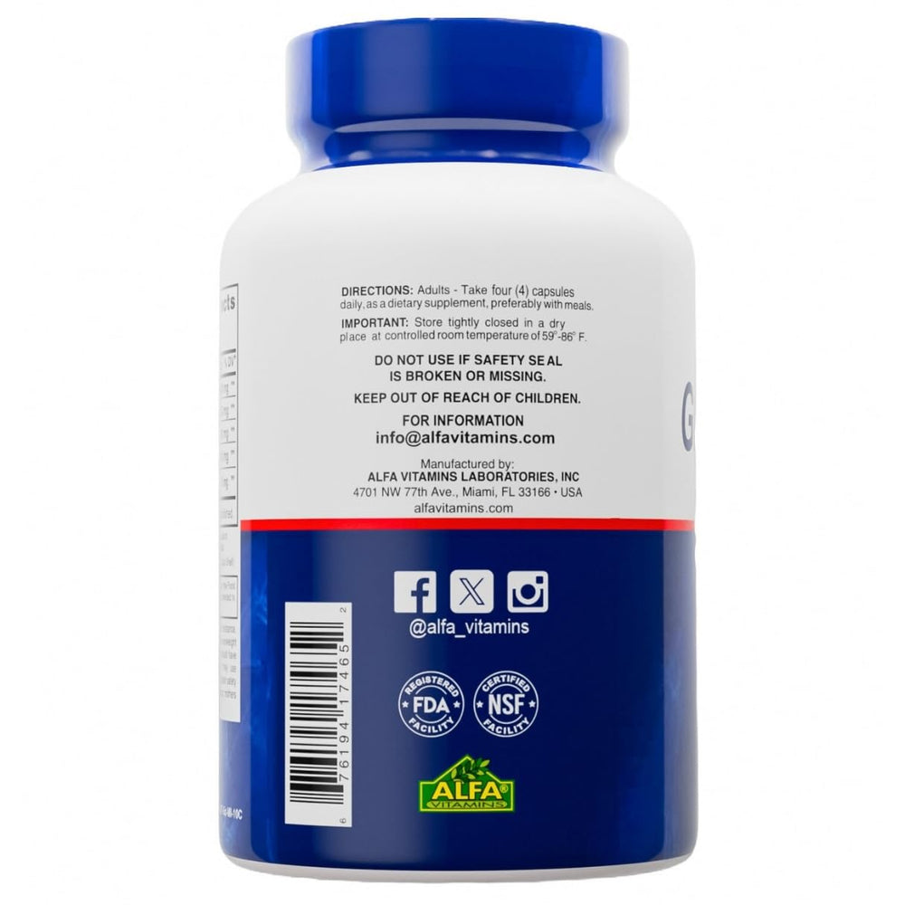ALFA VITAMINS ALFLEXIL capsules on a clean surface for daily use.