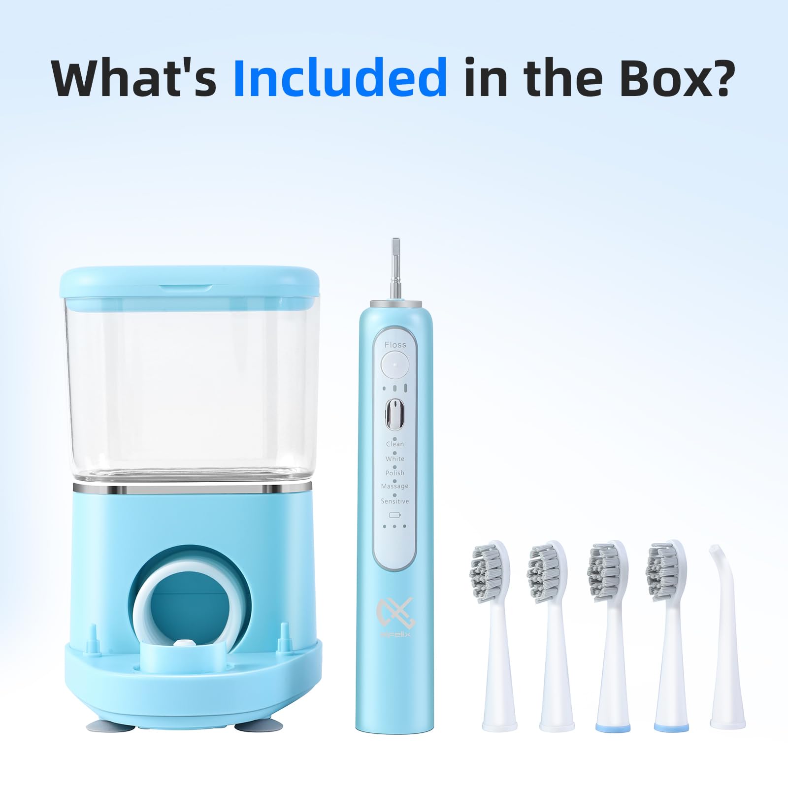 Travel case for Alfelix blue 2-in-1 toothbrush and water flosser
