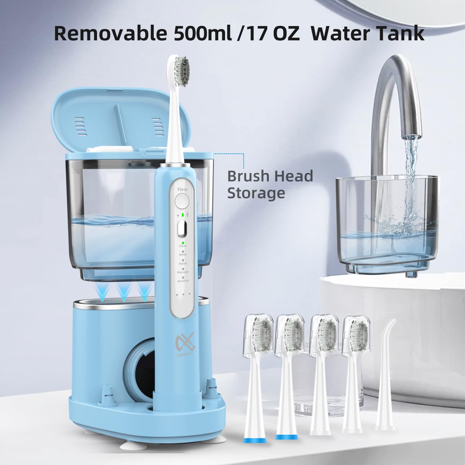 Water flosser nozzle set for Alfelix