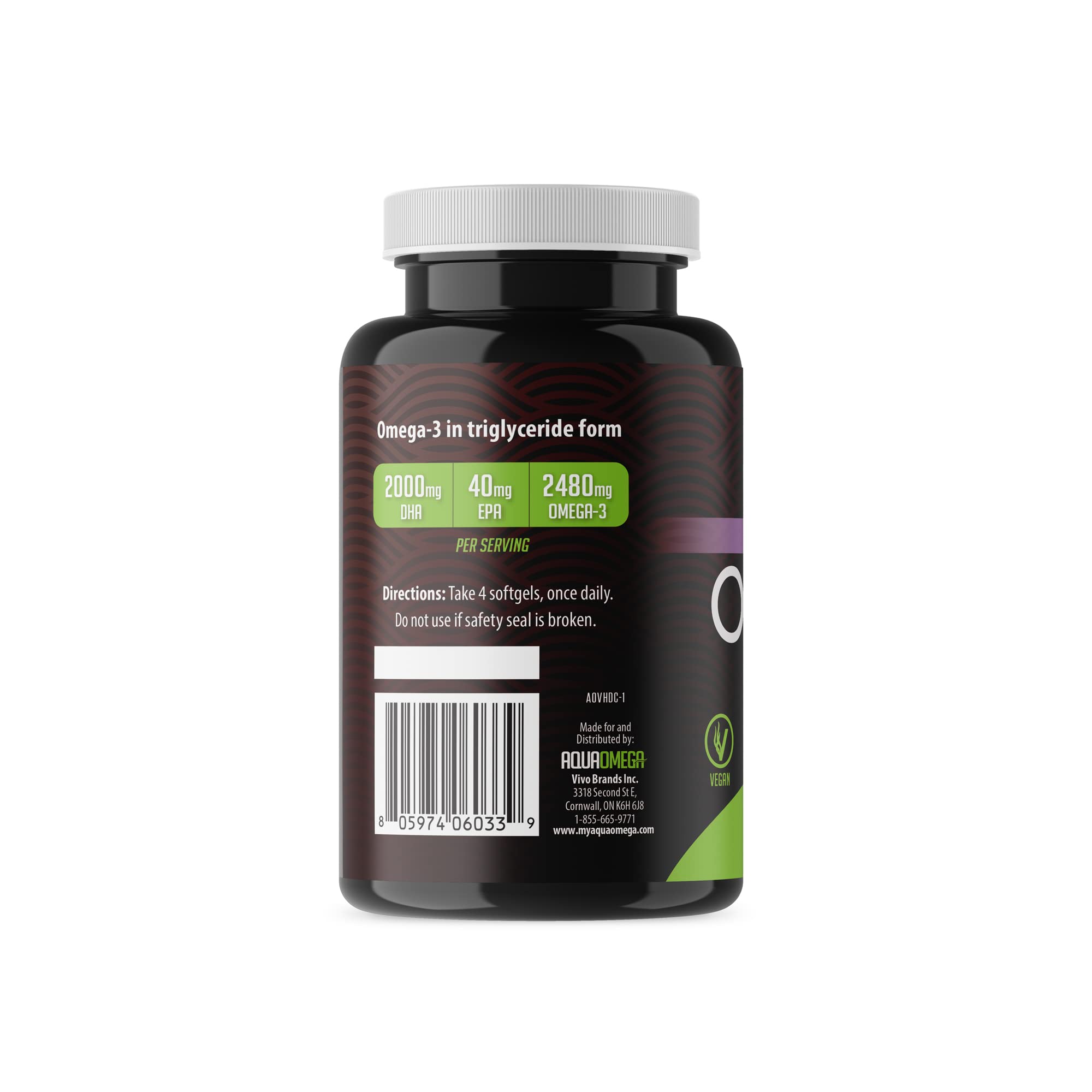 Algae-based Omega-3 supplement highlighting eco-friendly source