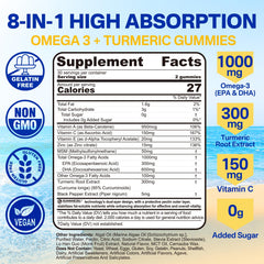 Ingredients image showing algae-based DHA 600mg and EPA 300mg Omega-3