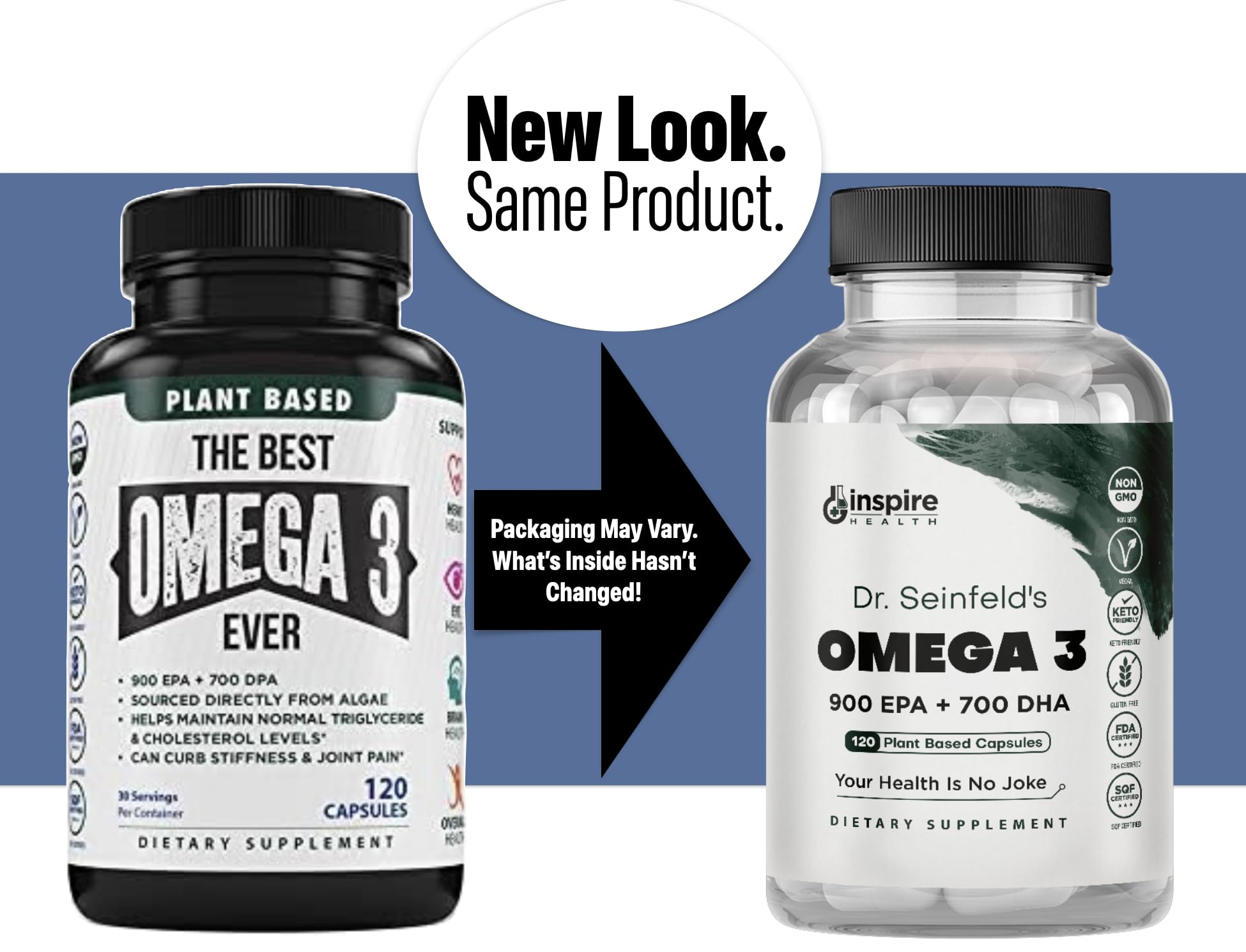 Algae Omega-3 with 2000mg per serving (DHA 700mg, EPA 900mg)