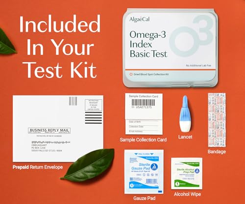 Kit components and instructions for ALGAECAL Omega-3 test