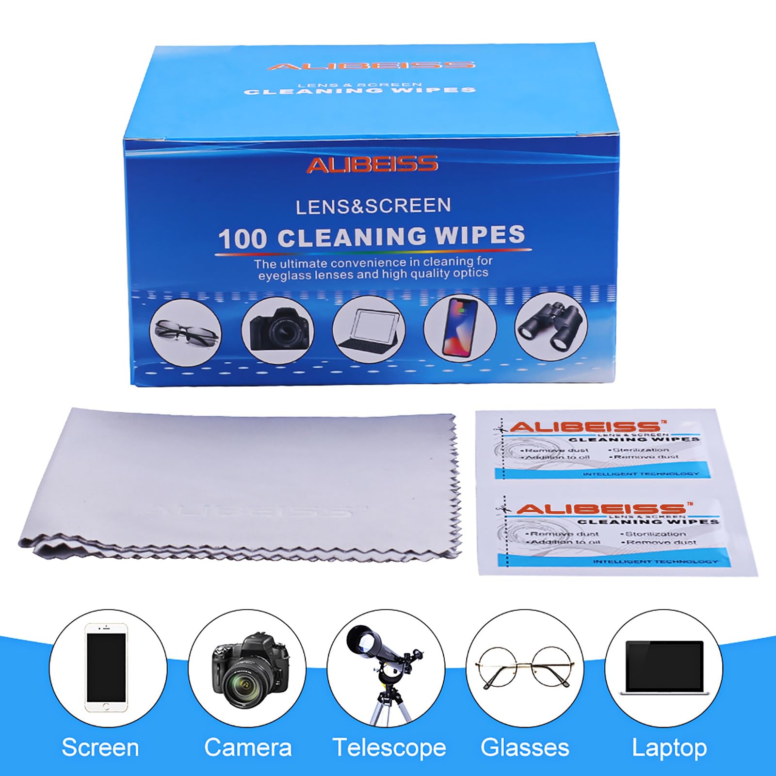Individually wrapped lens wipes for portability