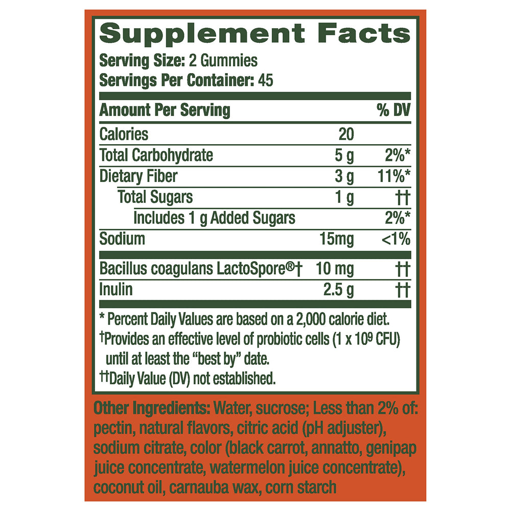 Gummy with 1 Billion CFUs for digestive health