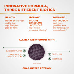 Gluten-free and vegetarian Align Probiotic gummies