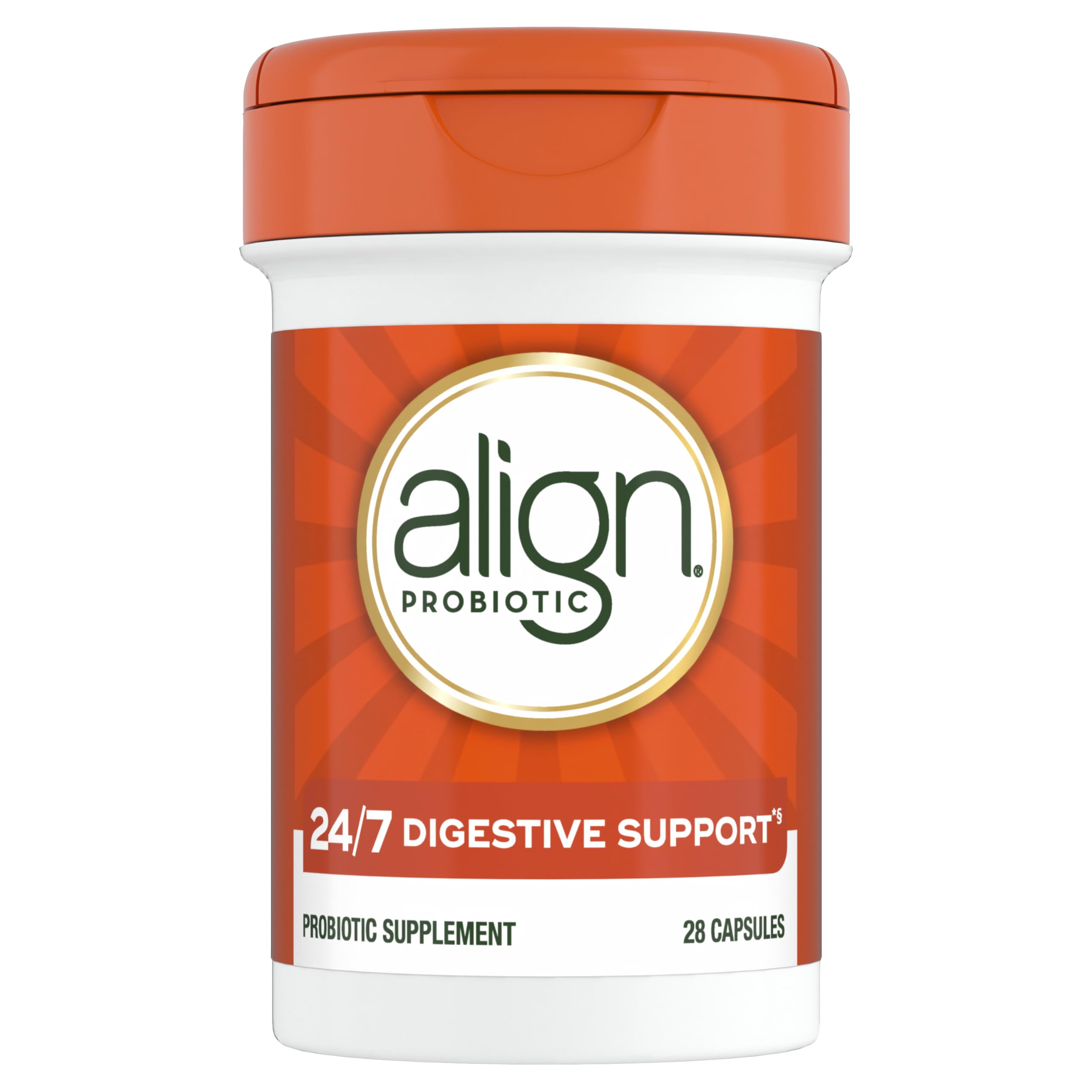 Digestive health concept with probiotic capsules
