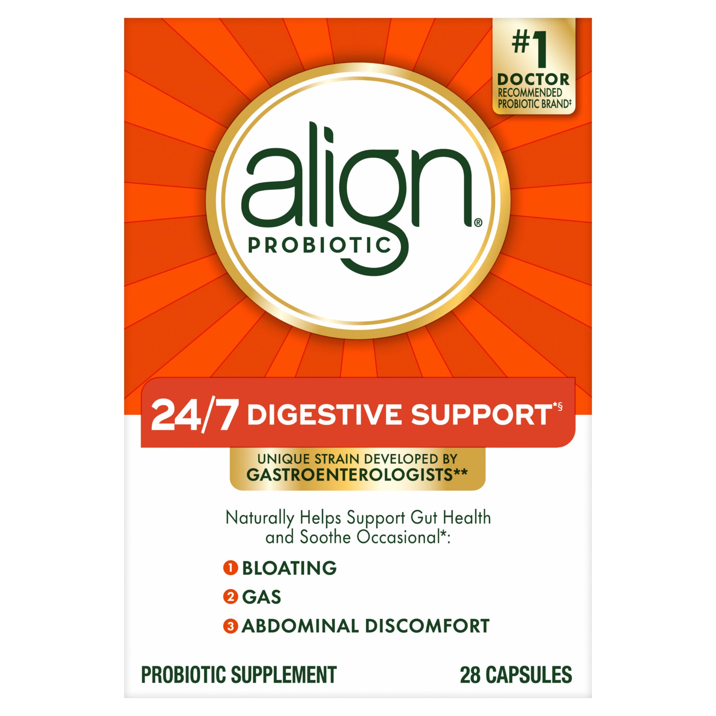 Close-up of Align Probiotic capsule