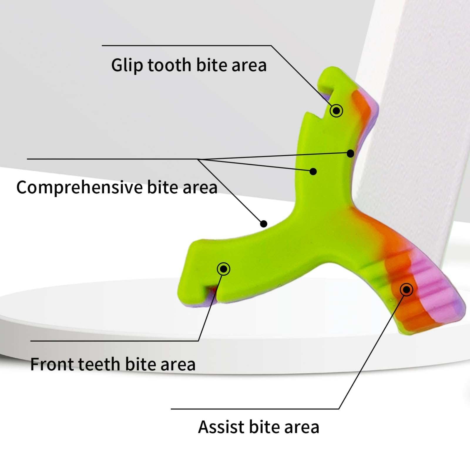 8 flavors and colors of Aligner Chew for travel or home