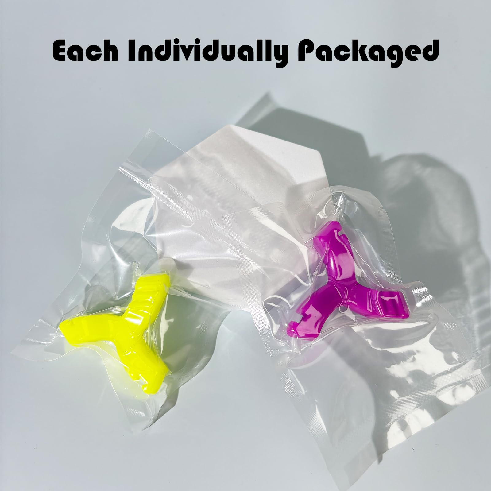 Eight color options for aligner chew with fruit flavors (blue shown)