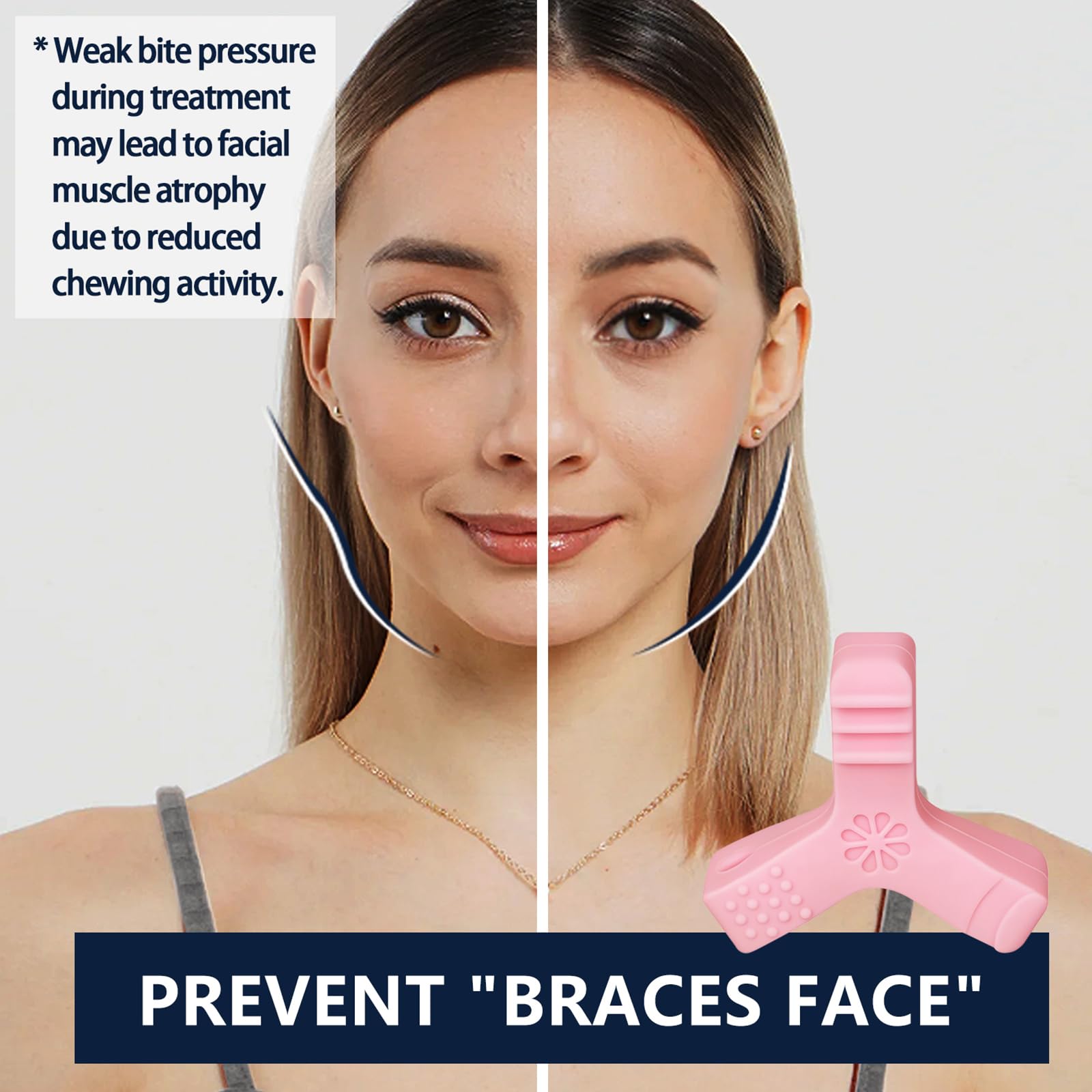 Pink Aligner Chewies showing the deep groove precision end