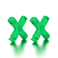 Green Aligner Chewies Pack of 2 for Invisalign and braces - front view