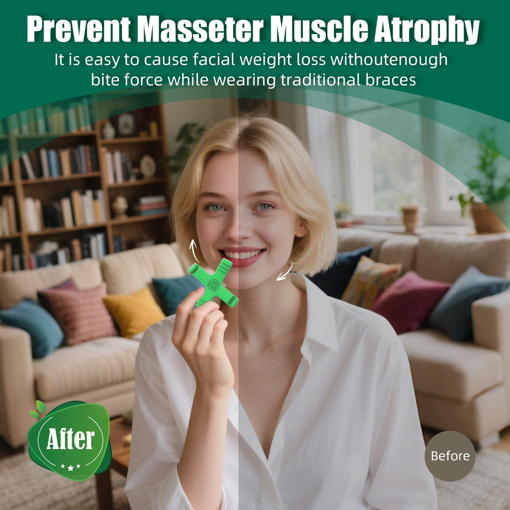 Two green chewies designed to seat trays, aligners, and retainers
