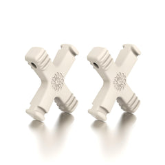 Pack of 2 white Aligner Chewies - front view
