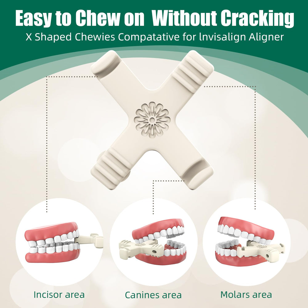 Medical-grade silicone chewies for Invisalign seating