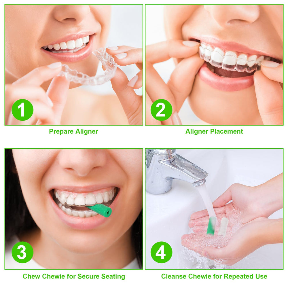 Assorted scents including Pineapple and Mint for Aligner Chewies in resealable pouches