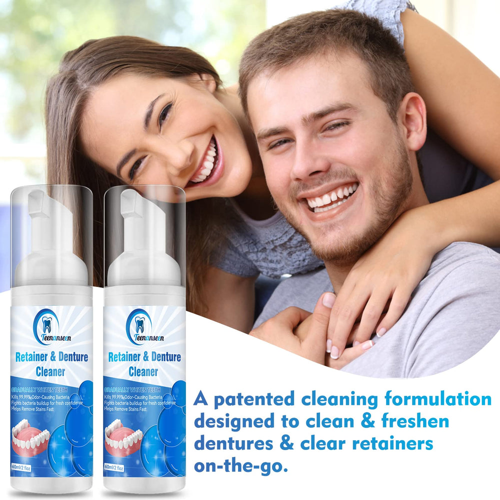 Applying foam cleaner to a retainer