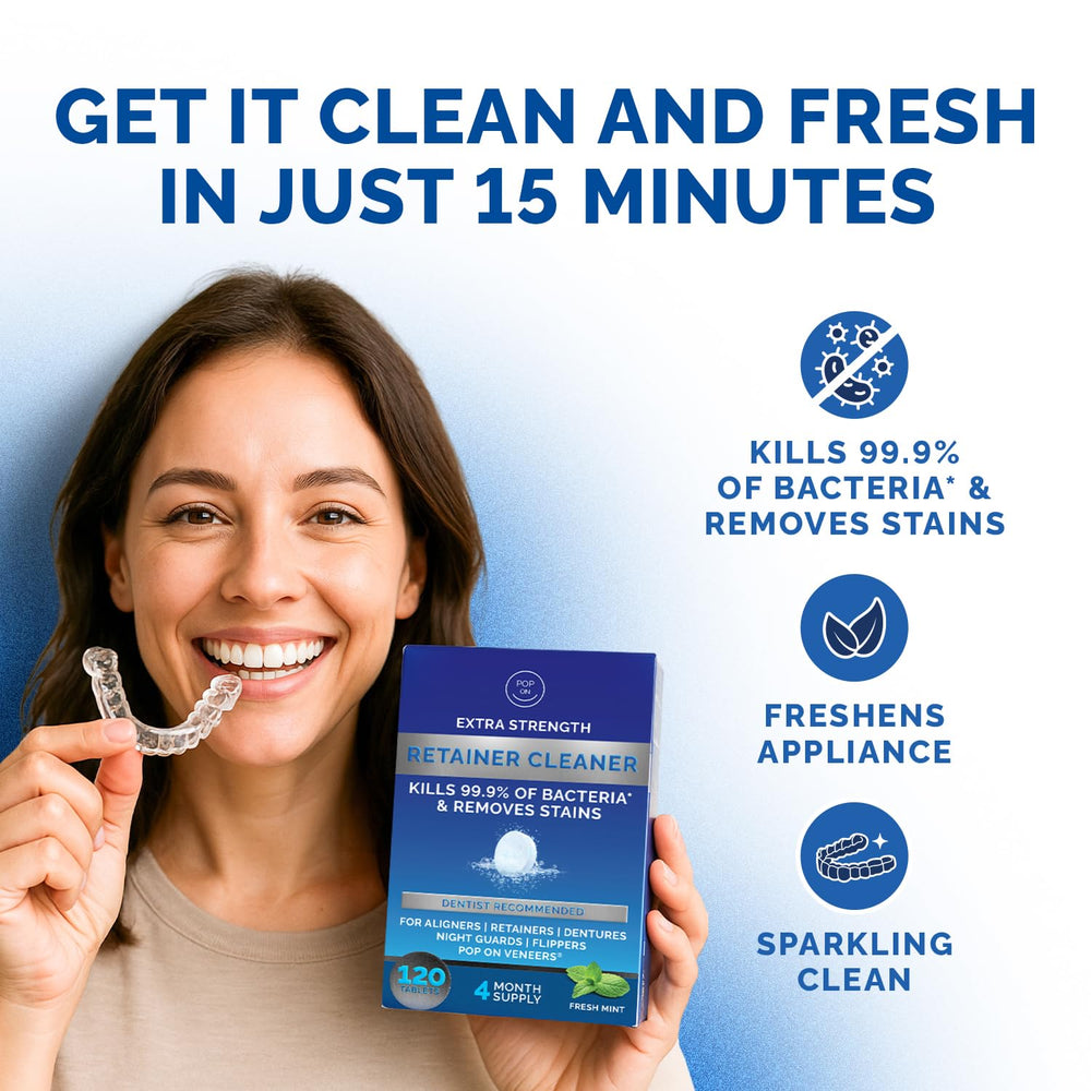 On-the-go aligner cleaner fresh foam for quick cleaning