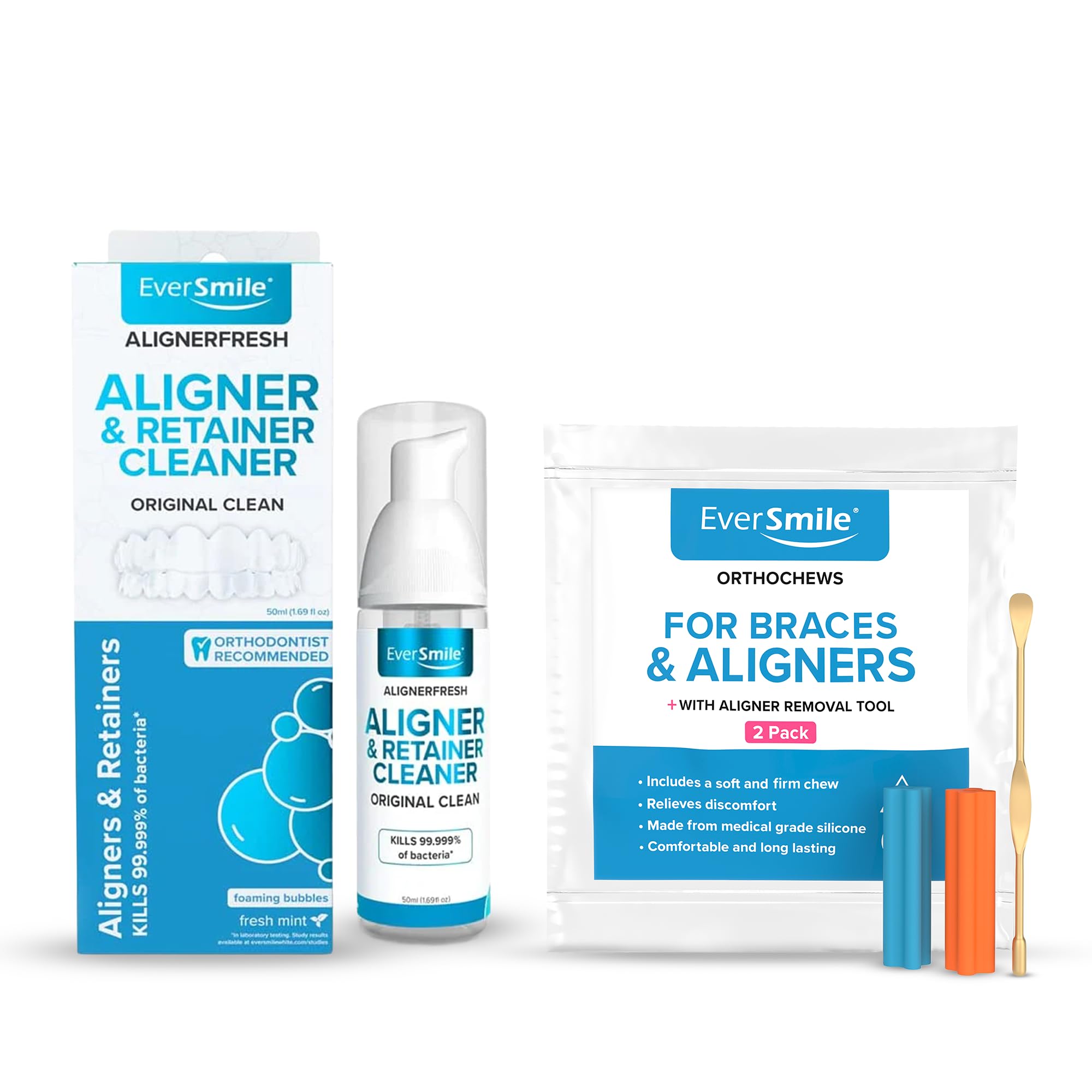 AlignerFresh Original Clean Foam 50ml bottle front view
