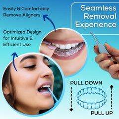 Person using AlignerOff to remove a retainer