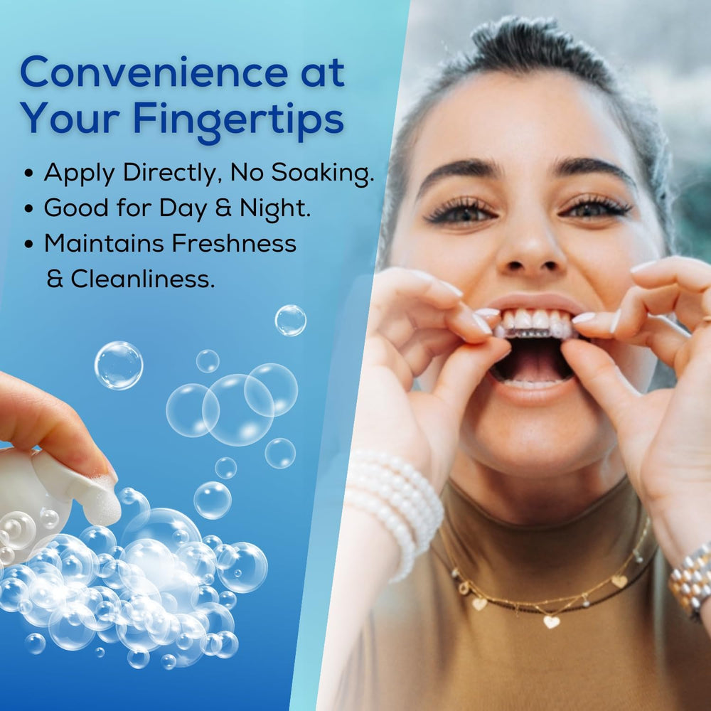 Invisalign trays and Hawley retainers with AlignerOff foam