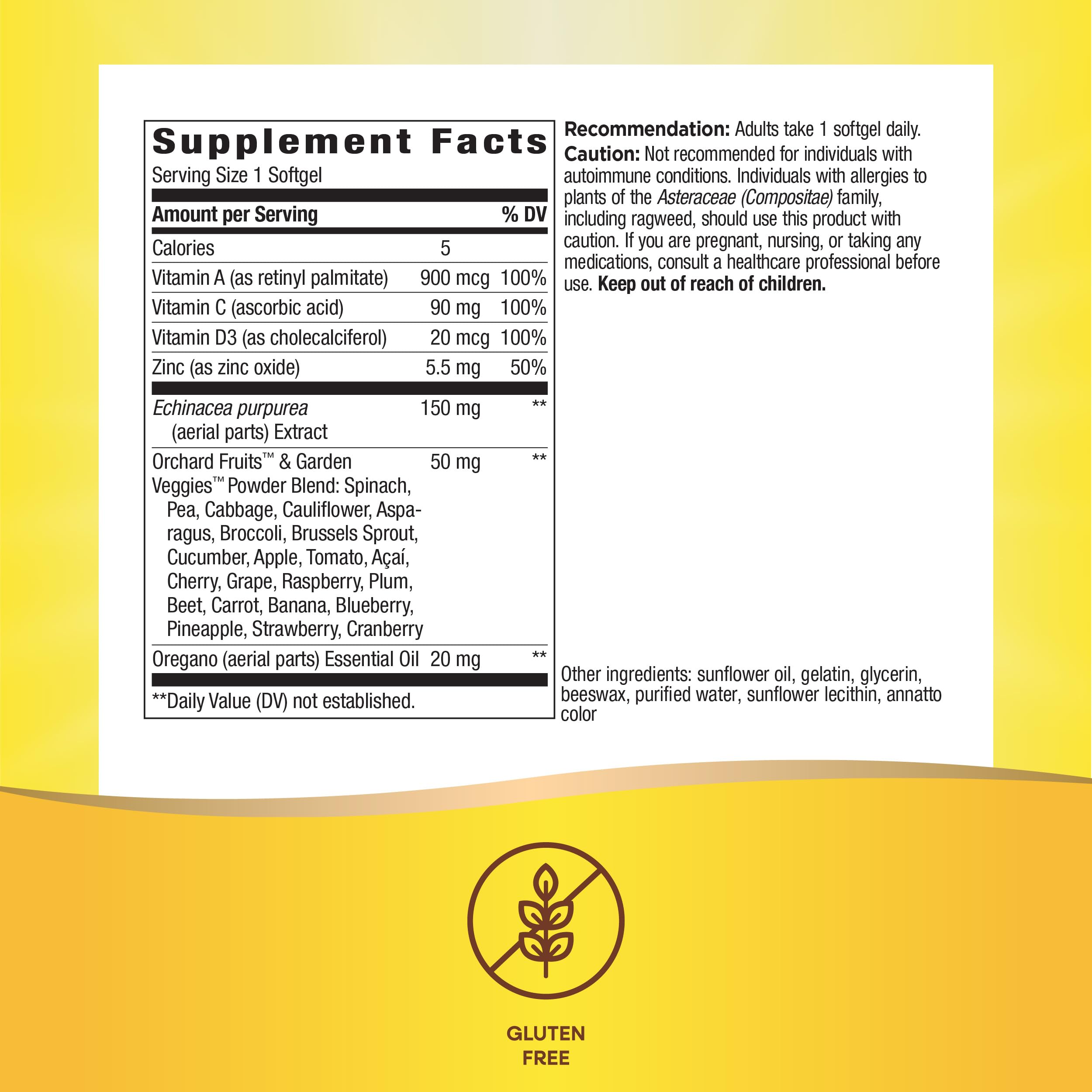 Zinc and vitamin symbols illustrating immune health support